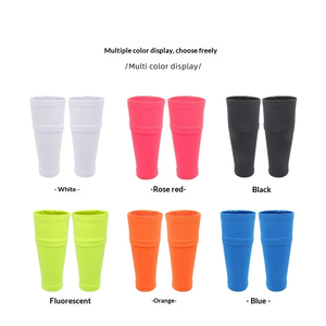 <span class=keywords><strong>Protège</strong></span>-tibias de football personnalisés en polyester pour adultes et enfants – Équipement d'entraînement portable, respirant et antidérapant – Manchon de mollet de football - Product Image 2
