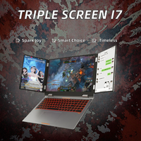 Ordinateurs portables à triple écran 15,6 pouces FHD IPS, ordinateur portable Intel N100 N95 I7 I9 Windows 11, fabricant OEM ODM