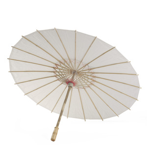 Ombrello Tradizionale Cinese in Carta Bianca, Ombrello in Bambù Fatto a Mano per Matrimoni, Decorazioni, Spettacoli di Danza e Regalo - Product Image 5