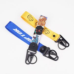 Correa de muñeca personalizada con logotipo impreso, llavero de motocicleta cosido, llavero de muñeca - Product Image 5