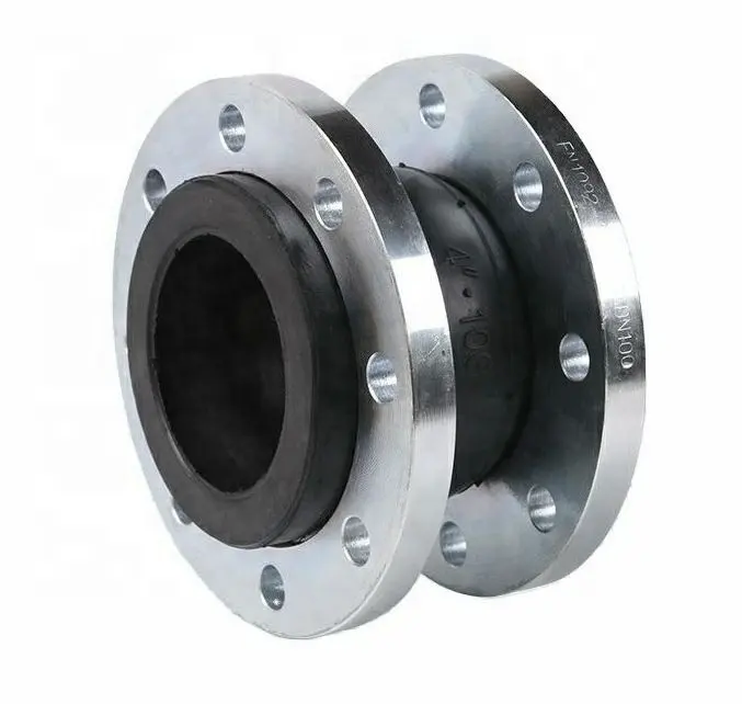 Huayuan ISO9001 PN16 DN25-DN1400 Single Sphere Expansion Joint Connector Flexible Single Sphere Rubber Joint With Flange