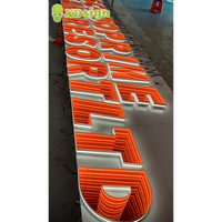 Lettres lumineuses LED personnalisées IPx7 Infinity Abyss en acrylique 3D, signalisation murale fixe, éclairage contrôlé par Bluetooth, multicolores, pour extérieur automobile
