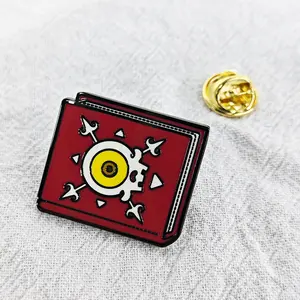 Grosir tidak ada Minimum pin logam pemasok Glitter bros Anime keras Enamel Pin lembut kerah lencana produsen kustom pin Enamel