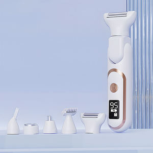 Rasoir rechargeable avec écran LCD, multi-têtes, pour le corps, le visage, les jambes, les aisselles, tête pivotante 5 en 1 pour femmes - Product Image 2