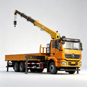 Grue montée sur camion Shacman avec système de nivellement automatique pour plus de stabilité, grue de levage montée sur camion 6x4 14T - Product Image 1