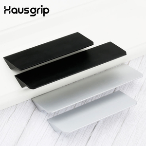 Hausgrip Tirador de aluminio contemporáneo y minimalista oculto para cajones de mesitas de noche, herrajes para el hogar, tirador para puertas de armarios y vitrinas - Product Image 2