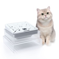 Distributeur de nourriture intelligent pour animaux de compagnie YACHIPET, capteurs infrarouges RFID, batterie rechargeable, hauteur réglable, écran LCD, capacité de 280 ml/650 ml