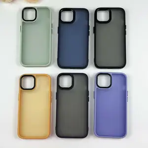 High quality Anti Fingerprints matte surface frost Case cover for iPhone 13 12 14 15 Pro Max Colorful Mobile Phone rubber Case