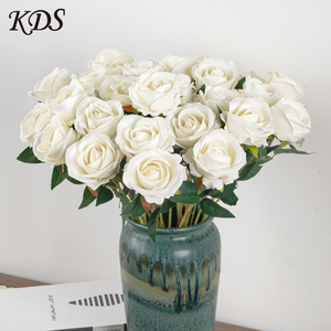Prix de gros, roses artificielles réalistes de 51 cm, fleurs en soie colorées, fausses fleurs pour la décoration de mariage et de la maison - Product Image 5