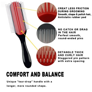 Oferta Especial: Peine Desmontable de Nueve Filas Multicolor para Alisar y Masajear, Cepillo Antiestático para Desenredar el Cabello - Product Image 3