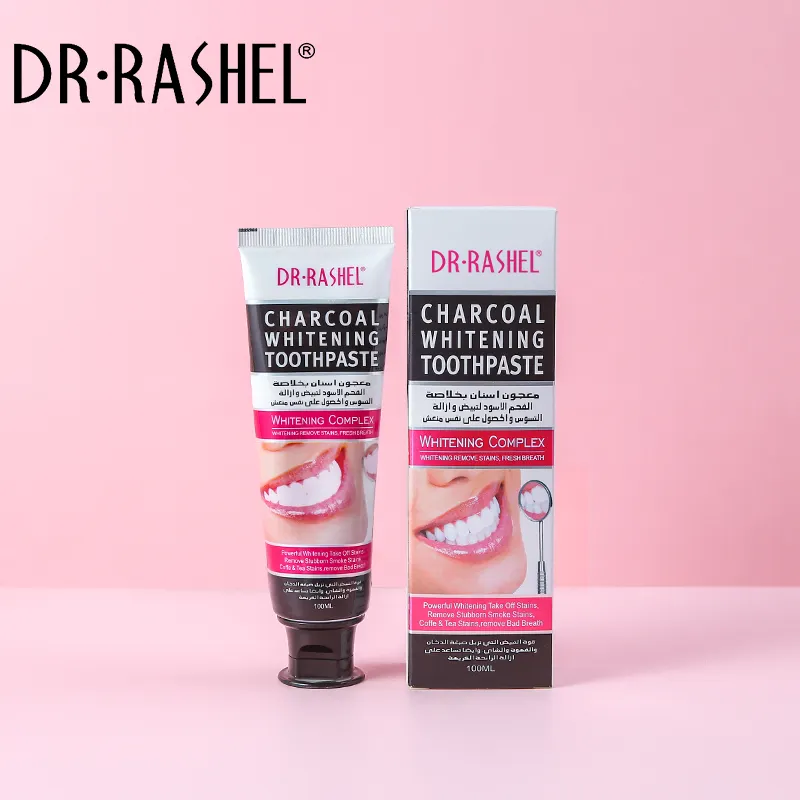 DR RASHEL Skin Care Black Charcoal Toothpaste 100g Deeply cleaning Whitening Lightening OEM ODM Toothpaste