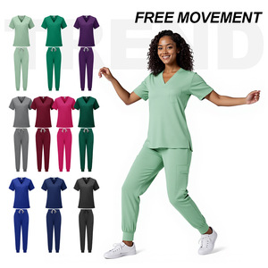 Unisex Scrub Uniform Set Moisture Wicking Split Design For Medical Spa Dental Vet Use - Product Image 5