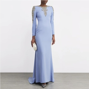 blue polka dot dress Prosperina Chelsea Navy Polka Dot Cotton Maxi Dress main image 1
