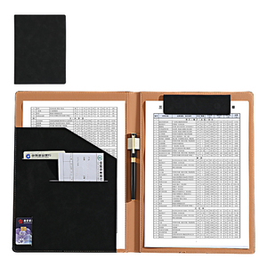 Tùy chỉnh sang trọng da danh mục đầu tư thư mục padfolio A4 tài liệu kinh doanh với chủ thẻ tùy chỉnh thiết kế logo nộp hồ sơ sản phẩm - Product Image 1