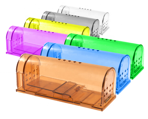 4 PACK Enfants PET Safe ABS Animal No Kill Humane <span class=keywords><strong>Mouse</strong></span> Trap Alive Catch and Release Rongeur <span class=keywords><strong>Cage</strong></span> for Rats <span class=keywords><strong>Mouse</strong></span> Mice - Product Image 6