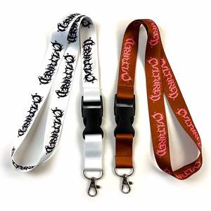 High Quality Black Polyester Staff ID Card Lanyard with Custom Logo Offset Printing Breakaway Safety Neck Strap - Product Image 4