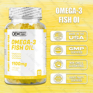 Private Label Omega 3 Gummies à l'huile de poisson Complément alimentaire pour adultes Santé du cerveau et des yeux Gummies vitaminiques DHA - Product Image 2