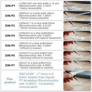 Trituradora de papel Manual de 1mm x 1mm comercial P7 23 litros 6 hojas tarjetas trituradas CD DVD trituradora de papel profesional negra para oficina - Product Image 4