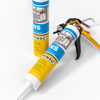 Scellant silicone neutre 300 ml, anti-moisissure, imperméable, adhésif pour l'étanchéité des fenêtres, idéal pour les projets d'étanchéité des portes et fenêtres extérieures