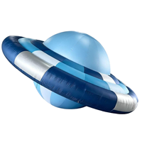 Modèle de vaisseau spatial UFO gonflable géant personnalisé avec LED pour fête sur le thème de l'espace et décoration d'exposition