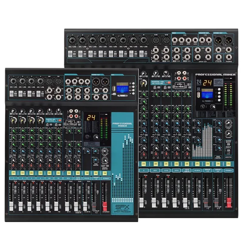 XA-12 calda Livestream Profecional 12 canali Audio e Video Mixer Pod Cast m Audio schede Audio Mixer per live Podcast