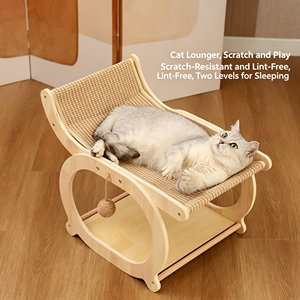 Lit-<span class=keywords><strong>griffoir</strong></span> double couche en bois de style chinois, durable et anti-chute de poils, pour <span class=keywords><strong>chat</strong></span>, résistant aux griffures, type canapé-lit, vente en gros, OEM, personnalisé - Product Image 1