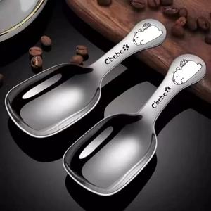 Stainless Steel Tea Scoop Mini <b>Spoon</b> Coffee <b>Measuring</b> <b>Spoon</b> Ergonomic Handle Simple Style Round Shape - Product Image 2