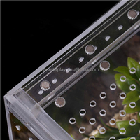 Boîte de transport pour reptiles transparente personnalisée avec couvercle coulissant, design moderne, plateau en plastique pour l'élevage des reptiles