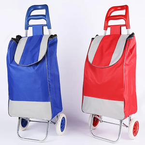 Chariot de <span class=keywords><strong>courses</strong></span> pliable réutilisable en polyester 600D avec logo personnalisé, écologique, <span class=keywords><strong>pour</strong></span> supermarché, vente en gros - Product Image 2