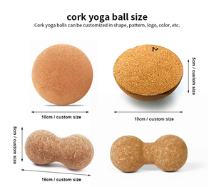 Cork Myo fascial Release Ball Kork <span class=keywords><strong>massage</strong></span> ball Muskel knoten Deep Tissue Relief Yoga Sport Fitness Runder Korkball - Product Image 2