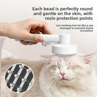 Sikat Bulu Hewan Peliharaan Silikon Pembersih Otomatis, Lepas Pasang Satu Tombol, Tahan Air, Dapat Dilipat untuk Perawatan Anjing Kucing - Pin Lembut untuk Bulu Panjang/Pendek