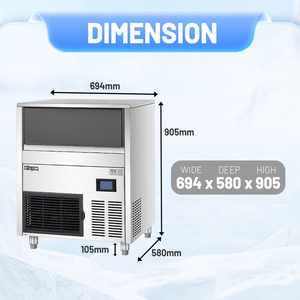 <span class=keywords><strong>Bac</strong></span> à glaçons en acier inoxydable 15 minutes de temps de congélation Machine à glaçons commerciale 100KG - Product Image 3