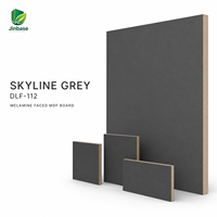 Panneau MDF en placage de bois gris Skyline, moderne, écologique, résistant à l'humidité, avec surface mate anthracite profonde