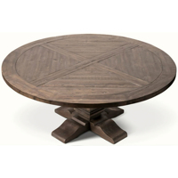 Table ronde à manger en bois récupéré, style américain, table ronde à manger en bois massif |   Personnalisable |   Vente directe d'usine