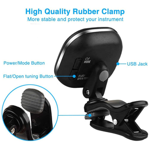 อุปกรณ์ปรับเสียงแบบคลิปออน WST-670แบบชาร์จไฟได้ของ Cherub สำหรับกีตาร์อะคูสติกและอูคูเลเล่ปรับแต่งเชลโล่ - Product Image 6