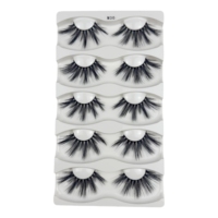 Pestañas Postizas Naturales Largas con Efecto de Extensiones, Curvatura C, Negras, de Visón Sintético, 3D, Ligeras y Voluminosas