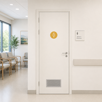 Porte de salle de bain avec persiennes de ventilation, serrure de confidentialité, antibactérienne, pour les zones de salle de bain des hôpitaux