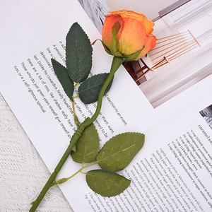 Roses artificielles à tige unique, roses, en polyester, décoration d'intérieur, accessoires de mariage, Saint-Valentin - Product Image 4