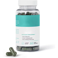 Cápsulas de Clorofila de Alta Calidad, Marca Privada OEM, Extracto Herbal de Grado Alimenticio, Hoja de Perejil Orgánica, Certificado Halal para Adultos, 60 Cápsulas