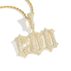 Hip-hop burr letter pendant necklace private custom letter necklace DIY splicing combination for gift