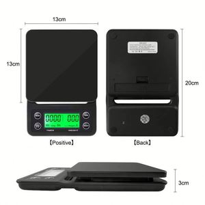 เครื่องชั่งครัวดิจิตอล Trend High Precision 5 กก. รองรับ OEM สำหรับชั่งกาแฟ/อาหาร หน้าจอ LCD พร้อมไฟแบ็คไลท์ ตัวจับเวลา ความแม่นยำ 0.1 กรัม วัสดุ ABS+ซิลิโคนยาง 1 ชิ้น - Product Image 2