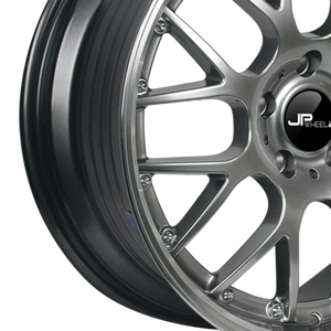 Jantes en alliage d'aluminium noir hyper brillant de rechange, directement de l'usine, 17x7.5 <span class=keywords><strong>pouces</strong></span>, 5x112, 4x100, ET38, design maillé, pour voitures particulières # M1109 - Product Image 4