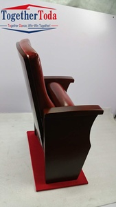 Fauteuils de cinéma classiques en cuir, mobilier de théâtre moderne de luxe, chaises pliantes pour auditorium, église, école, salle - Product Image 5