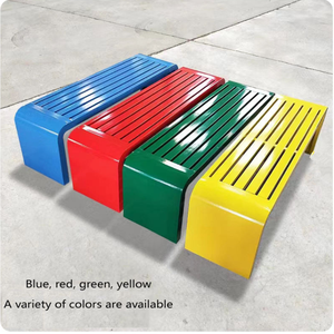 Banc et chaise modernes en acier inoxydable avec dossier incurvé pour patio, jardin, appartement, cour - Daomeng O1-122 - Product Image 6
