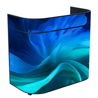 Pantalla LED Curva Portátil para Cabina de DJ, Video Wall |   Podio y Soporte para DJ Móvil Personalizado para Clubes, Pistas de Baile, Exposiciones y Eventos