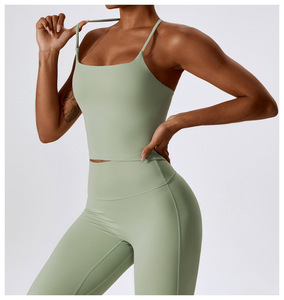 Venta al por mayor de la fábrica superventas ligero Slim Fit mujeres transpirable Yoga chaleco desgaste Sujetador deportivo exterior correr Fitness chaleco - Product Image 3