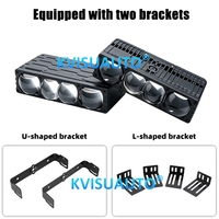 Support universel CQL 200W, phares auxiliaires de voiture à 4 lentilles Bi-LED blanc pur, feux de croisement et de route, étanches 12V 24V