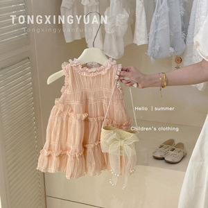 Child Star Circle Girls Sleeveless Dress Breathable Summer Princess Outfit For Little Girls - Product Image 3