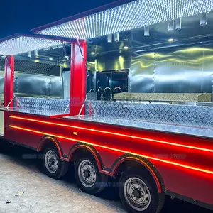 Mobiele Pizza Op Wielen Prehab Restaurant Keuken Vending Food Trailer Food Truck Volledig Uitgerust Voor Verkoop Usa