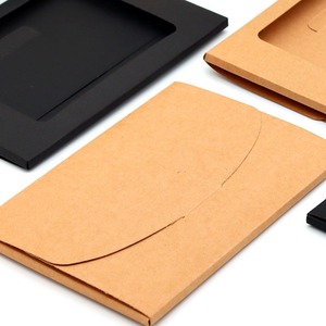 Sobre de Regalo de Papel Kraft Vintage de 250 Gramos con Ventana, Estilo Cartera, Funda para Tarjeta Postal, Caja de Embalaje en Blanco - Product Image 2